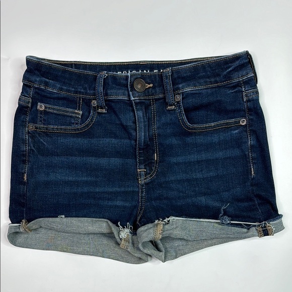 American Eagle Outfitters Pants - American Eagle Next Level Stretch Hi Rise Shortie Jean Shorts Size 4